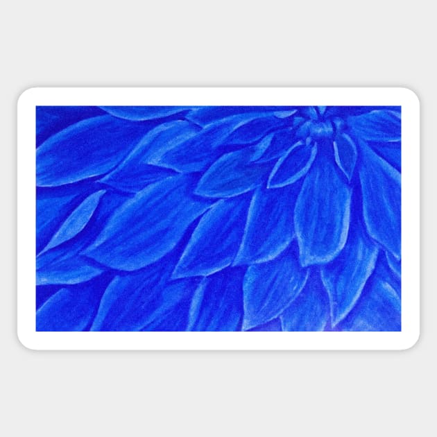 Blue Dahlia Sticker by Calenna99